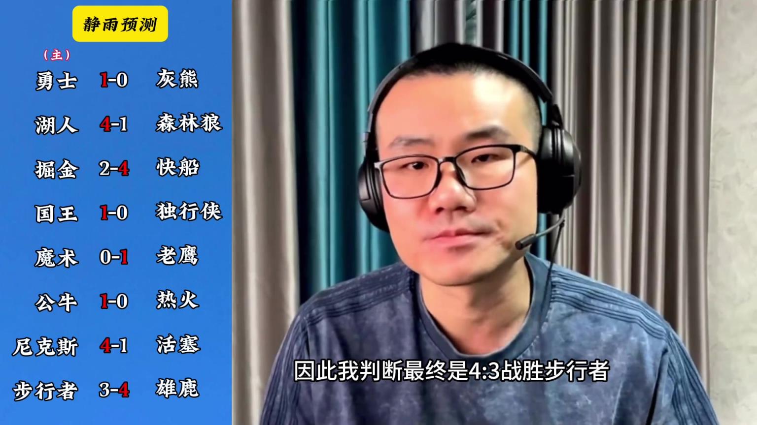 你同意嗎？靜雨對(duì)東西部季后賽球隊(duì)的預(yù)測(cè)：勇贏(yíng)熊 湖船尼鹿晉級(jí)